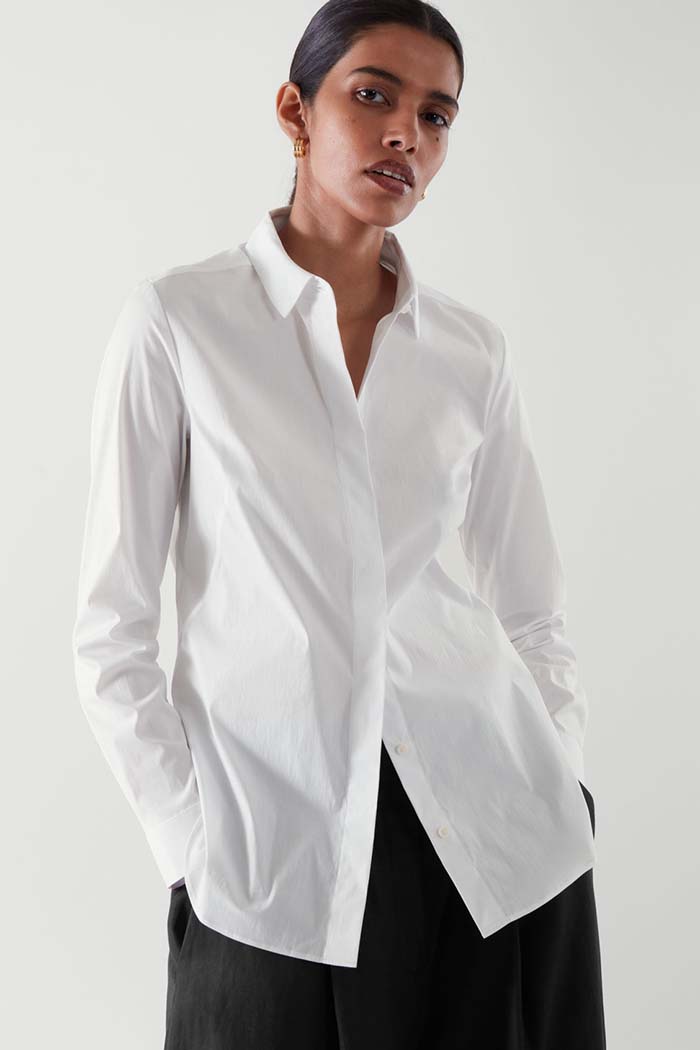 PORTSPURE Katoen Blouse Met Bloemenprint in het Wit Dames Kleding voor voor Tops voor Overhemden 