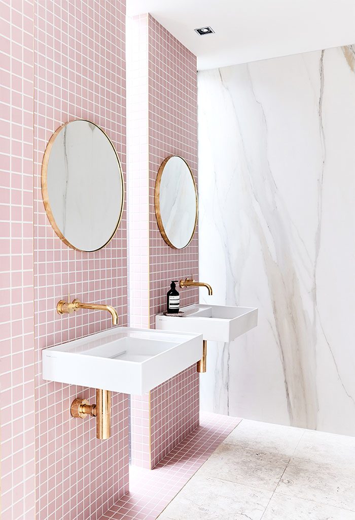 Zacht roze interieur