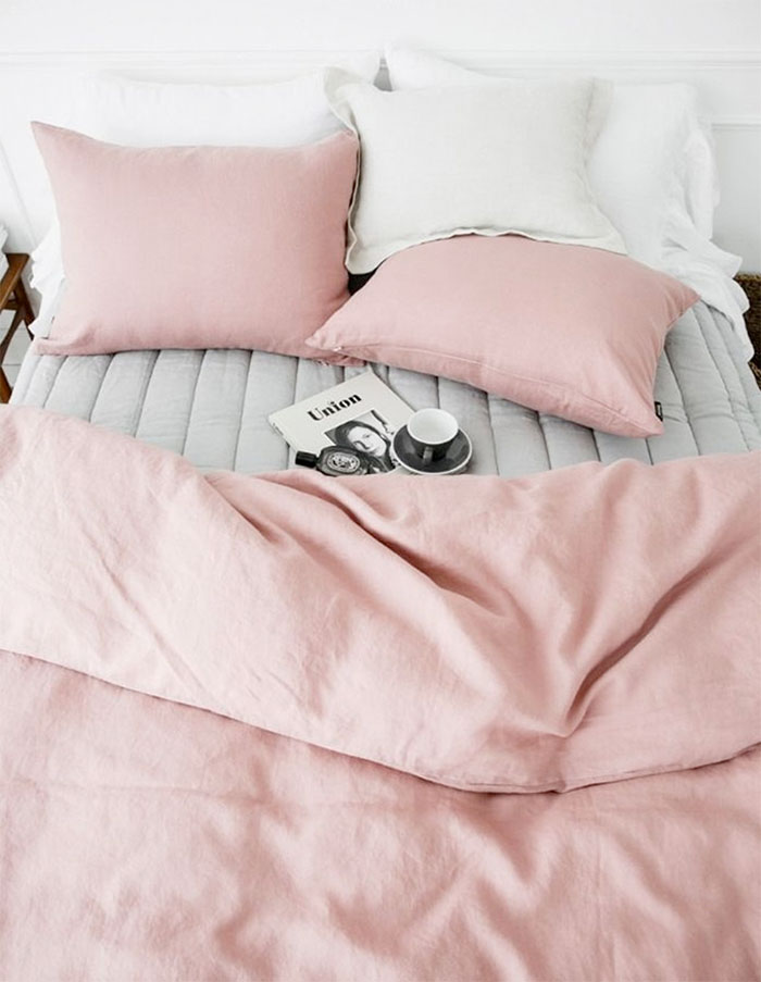 Zacht roze interieur
