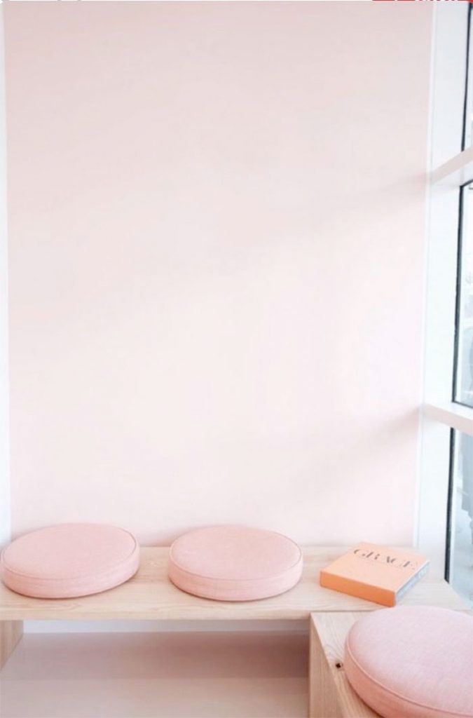 Zacht roze interieur