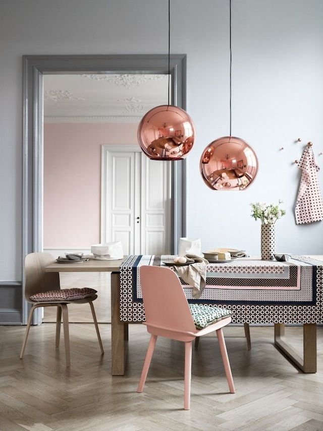 Zacht roze interieur