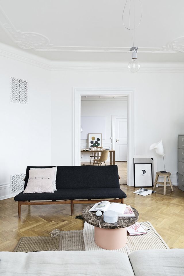 Zacht roze interieur