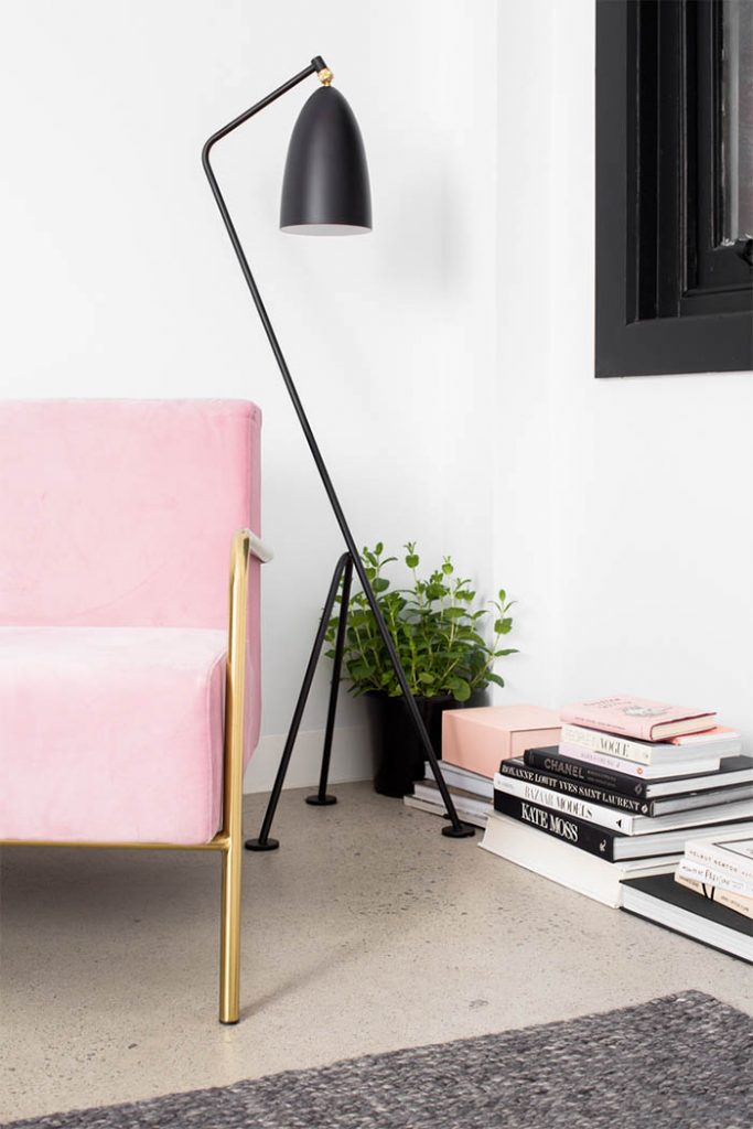 Zacht roze interieur