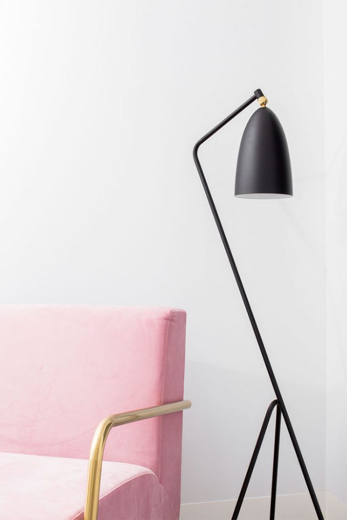 Zacht roze interieur