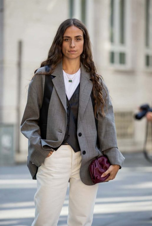 grijze blazer combineren